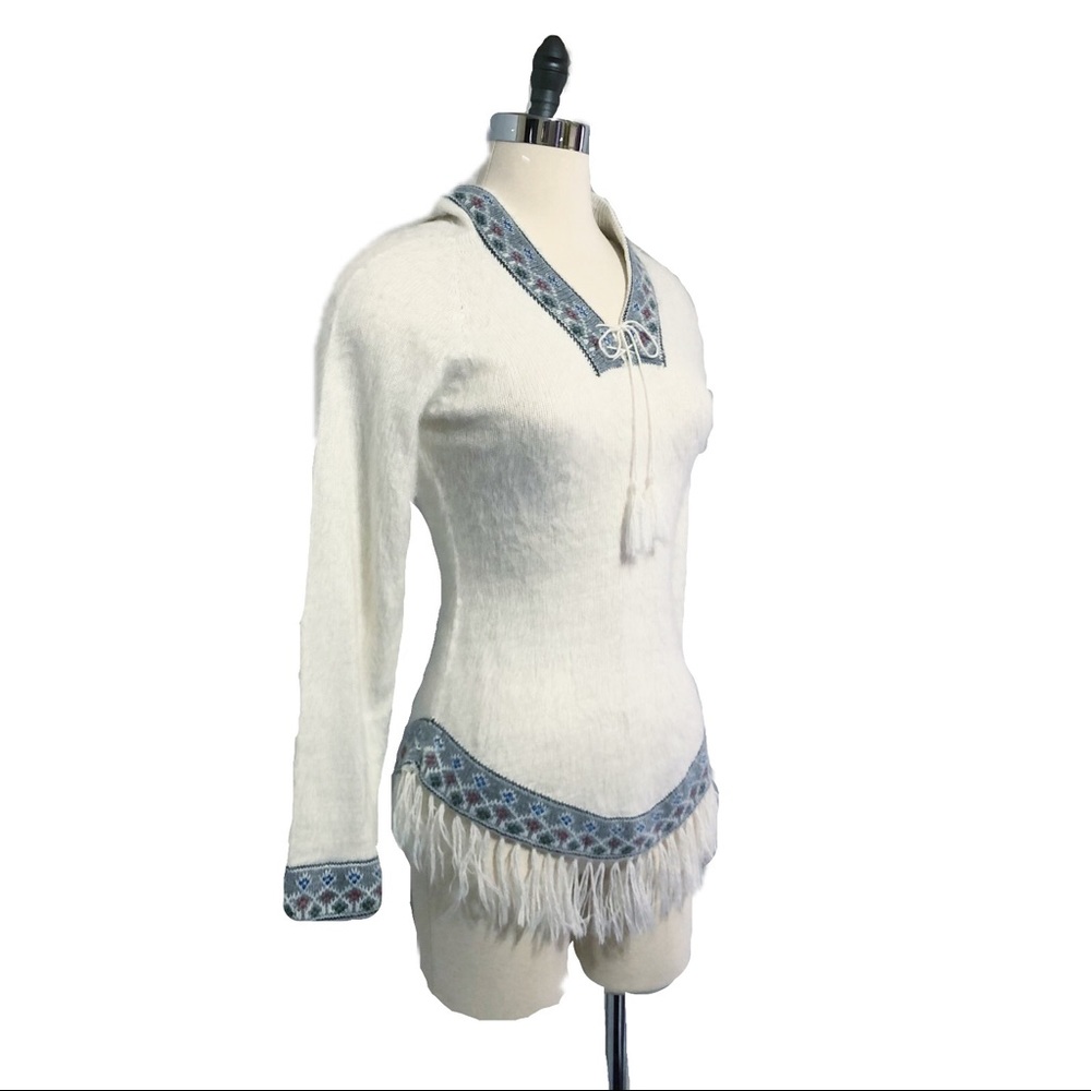 Soft Alpaca Wool Hoodie Sweater Small